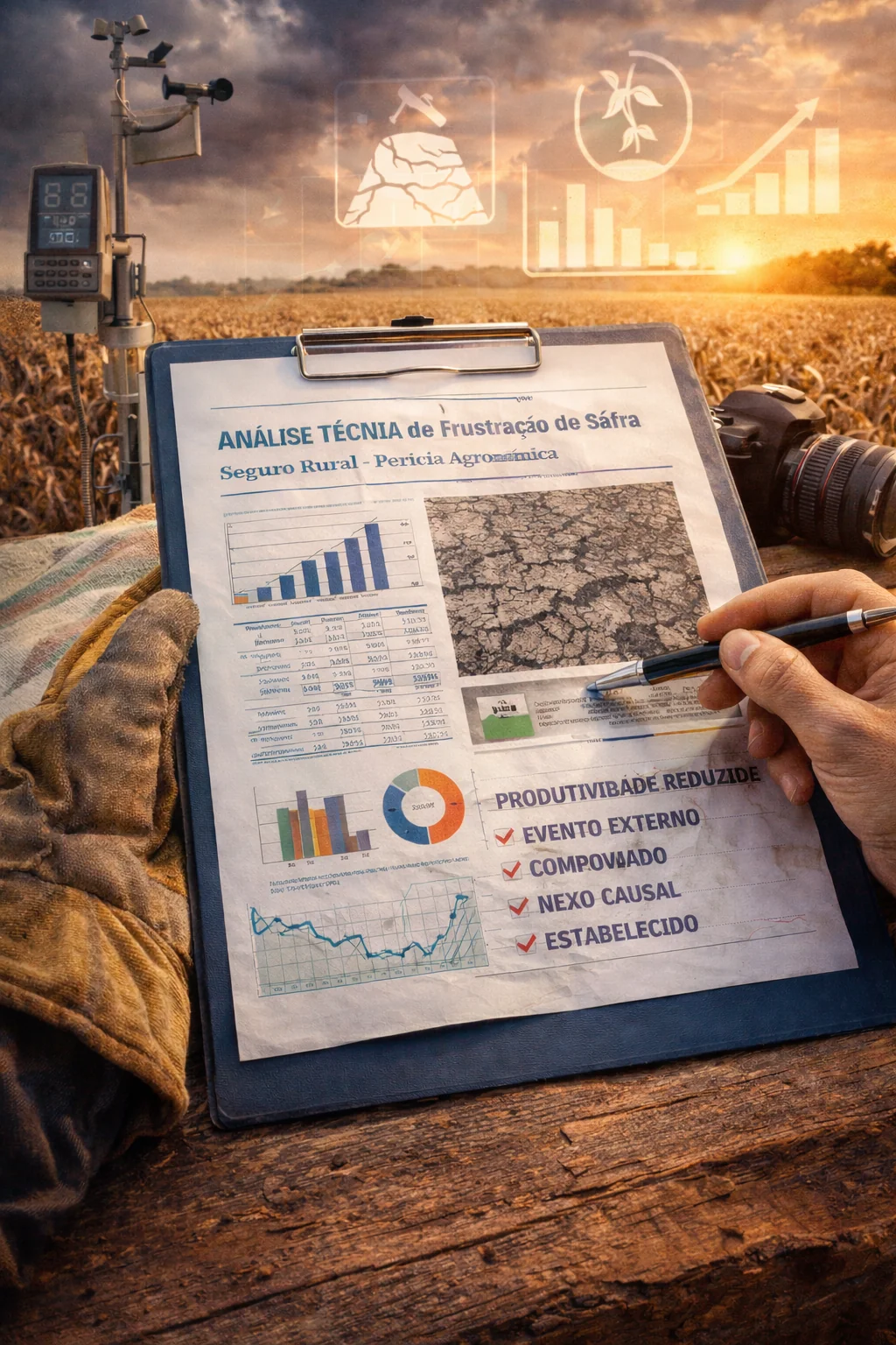 Exemplo de Dossiê de Laudo Agronômico Pericial para comprovação de perda de safra em Goiás.