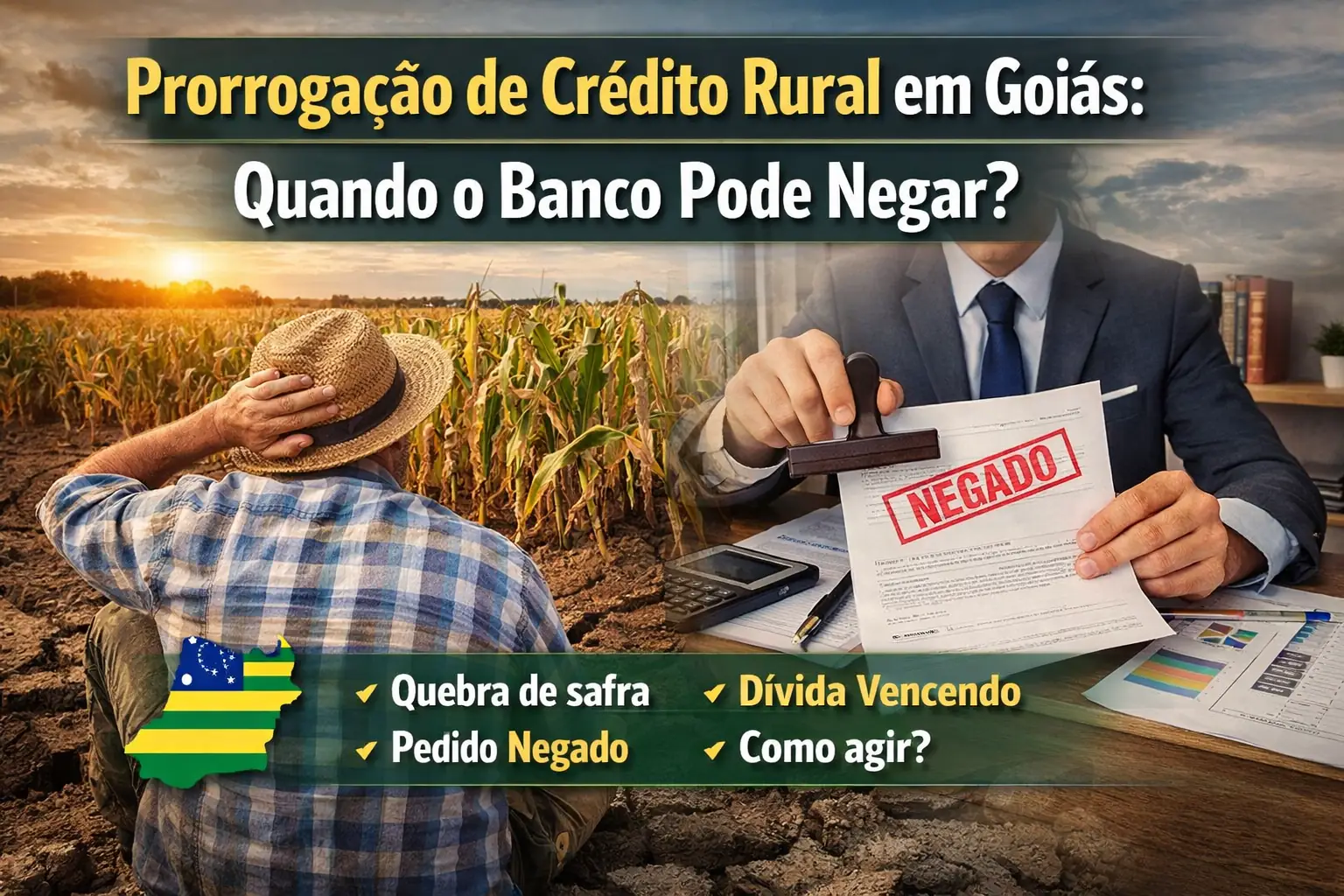 Laudo técnico para prorrogação de financiamento rural em Goiás após quebra de safra
